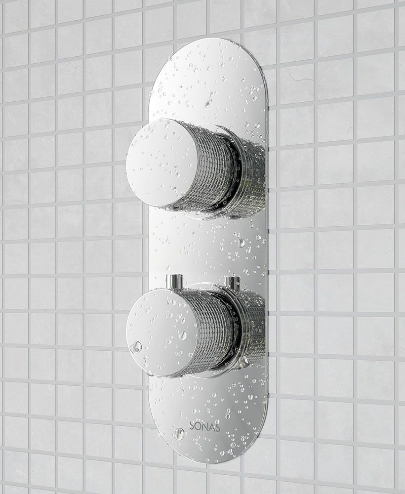 ALITA Knurled Dual Control  2 Outlet Shower Valve