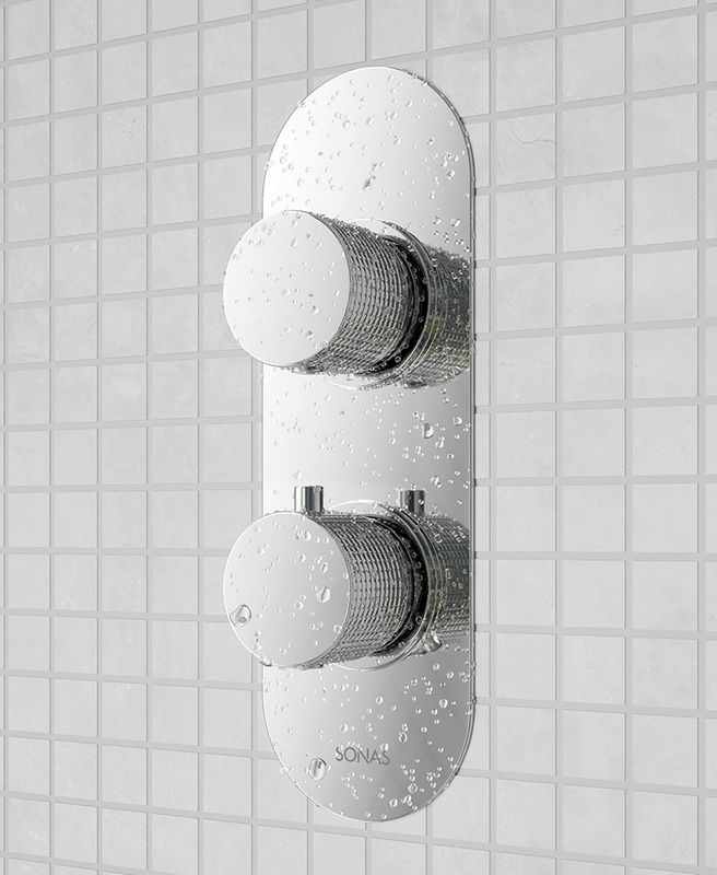 ALITA Knurled Dual Control  3 Outlet Shower Valve