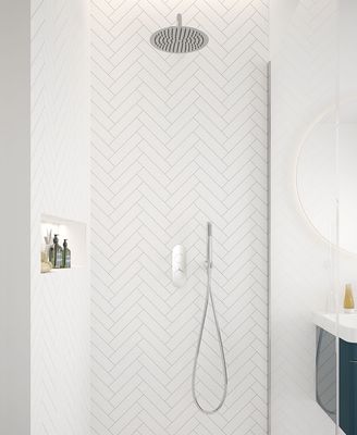 ALITA Knurled Shower Set 2 &amp; Wall Mounted Arm