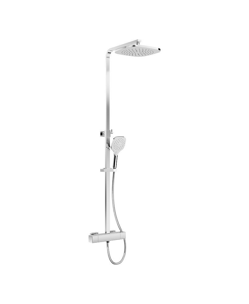 ALITA Rain Square Thermostatic Shower Kit Chrome