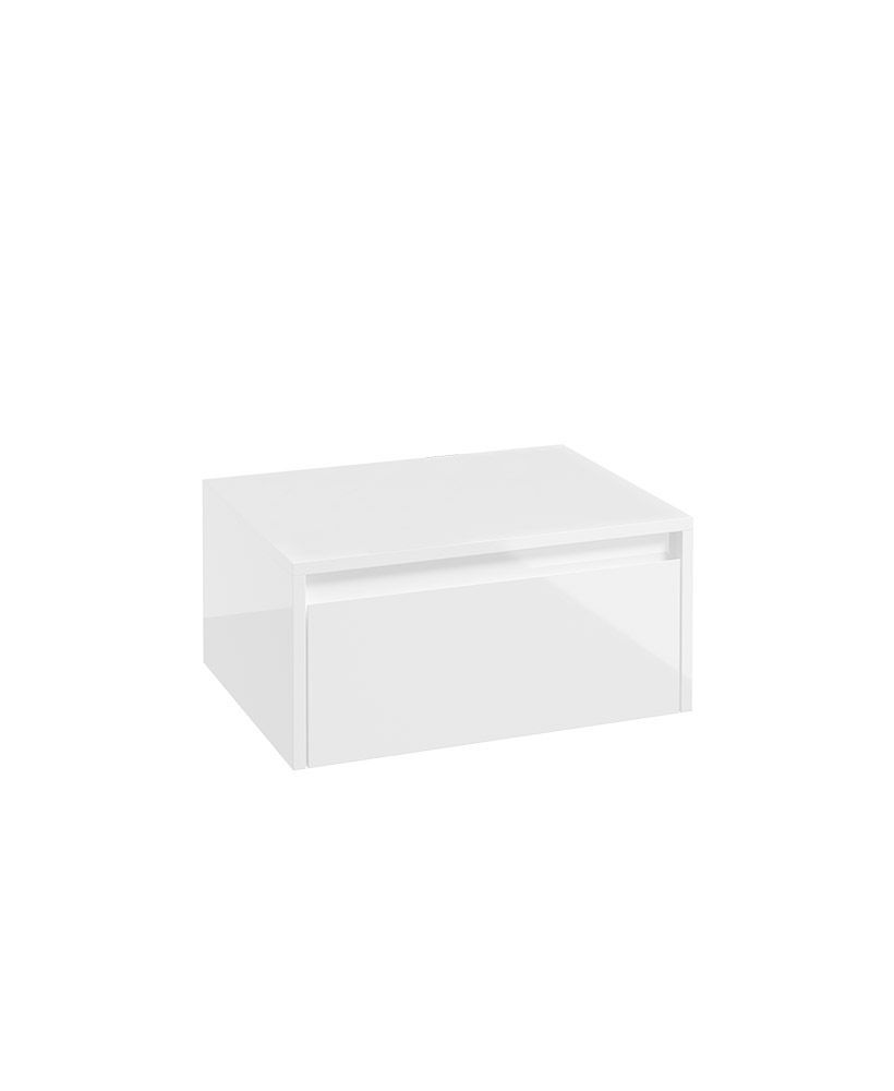 APEX 60cm Floating Single Push Drawer Unit Gloss White