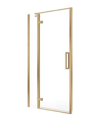 ASPECT Brushed Gold Hinged &amp; Incline Shower Door