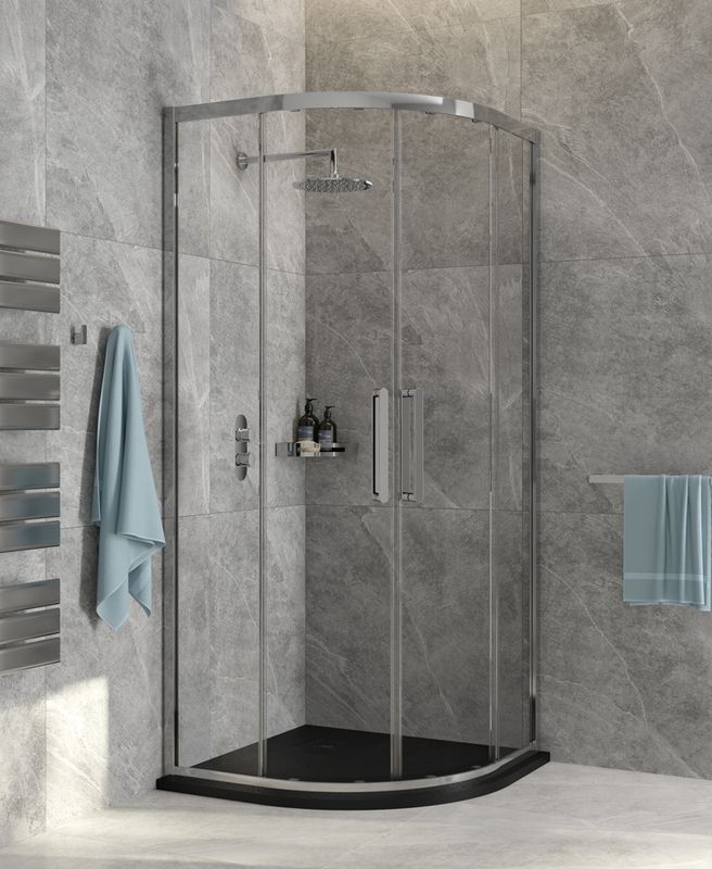 ASPECT Chrome Two Door Quadrant Shower Door