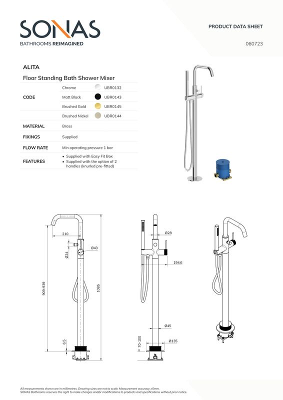 ALITA Floorstanding Bath Shower Mixer