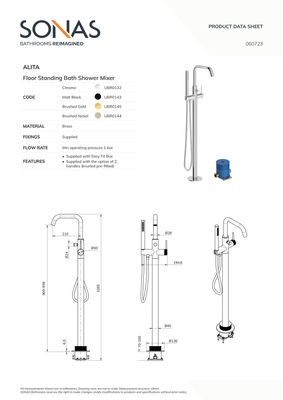 ALITA Floorstanding Bath Shower Mixer