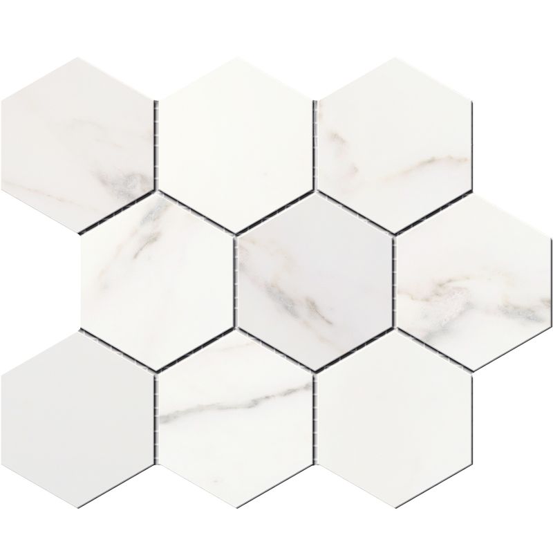 Artico White Home Hexagonal Mosaic (1 Sheet)