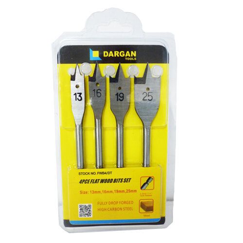 4pce Flat Wood Bit Set