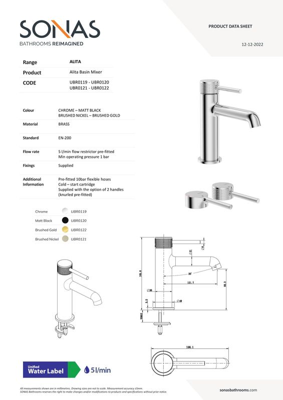 SONAS Alita Basin Mixer Chrome