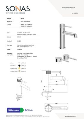 SONAS Alita Basin Mixer Chrome
