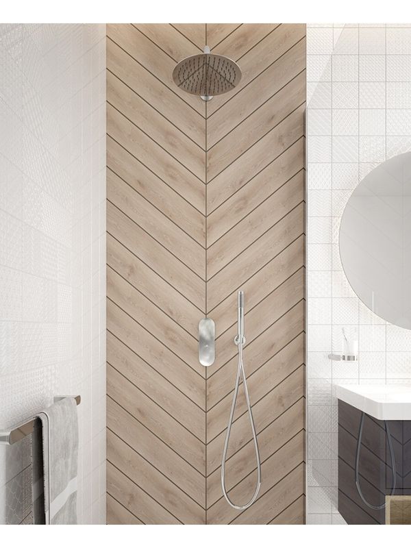 ALITA Knurled Shower Set 2 &amp; Ceiling Mounted Fixed Head