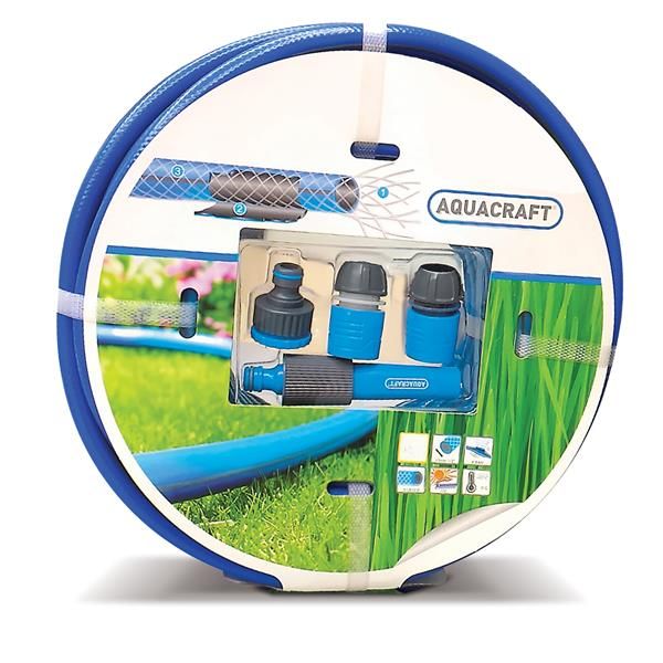 Aquacraft Classic 30m Fitted Garden Hose &amp; Fittings