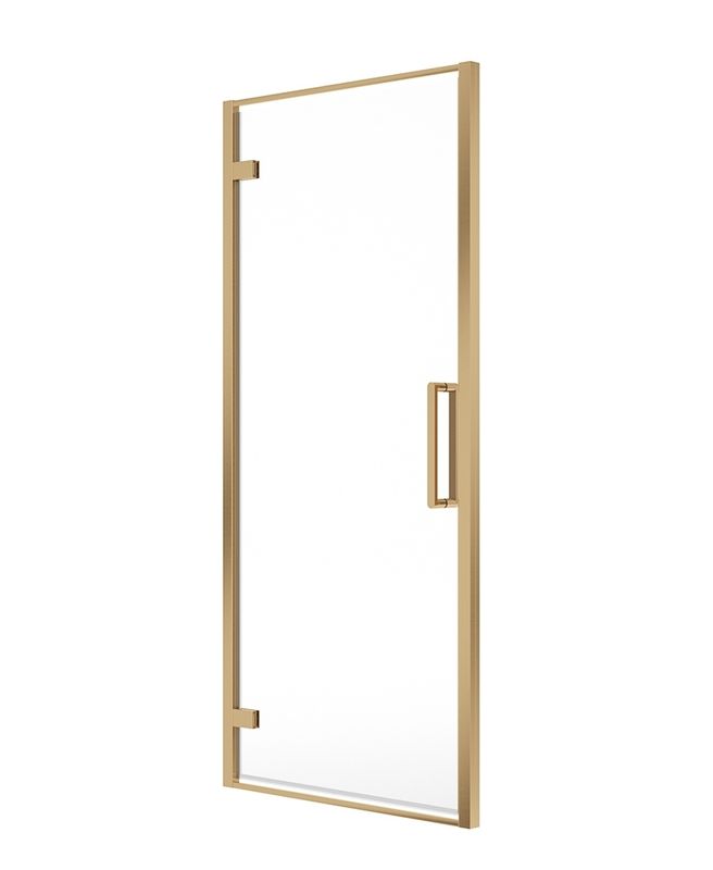 ASPECT Brushed Gold Shower Hinged Door