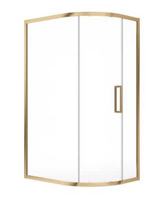 ASPECT Brushed Gold Single Door Offset Quadrant