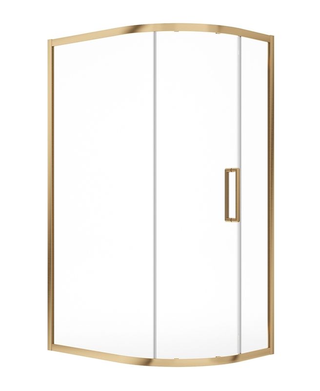 ASPECT Brushed Gold Single Door Offset Quadrant