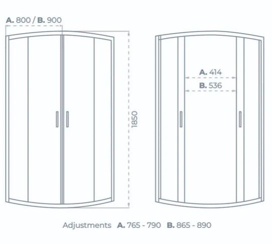 SONAS Strata Quadrant Shower Door