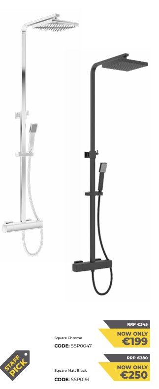 SONAS Strata Square Thermostatic Shower