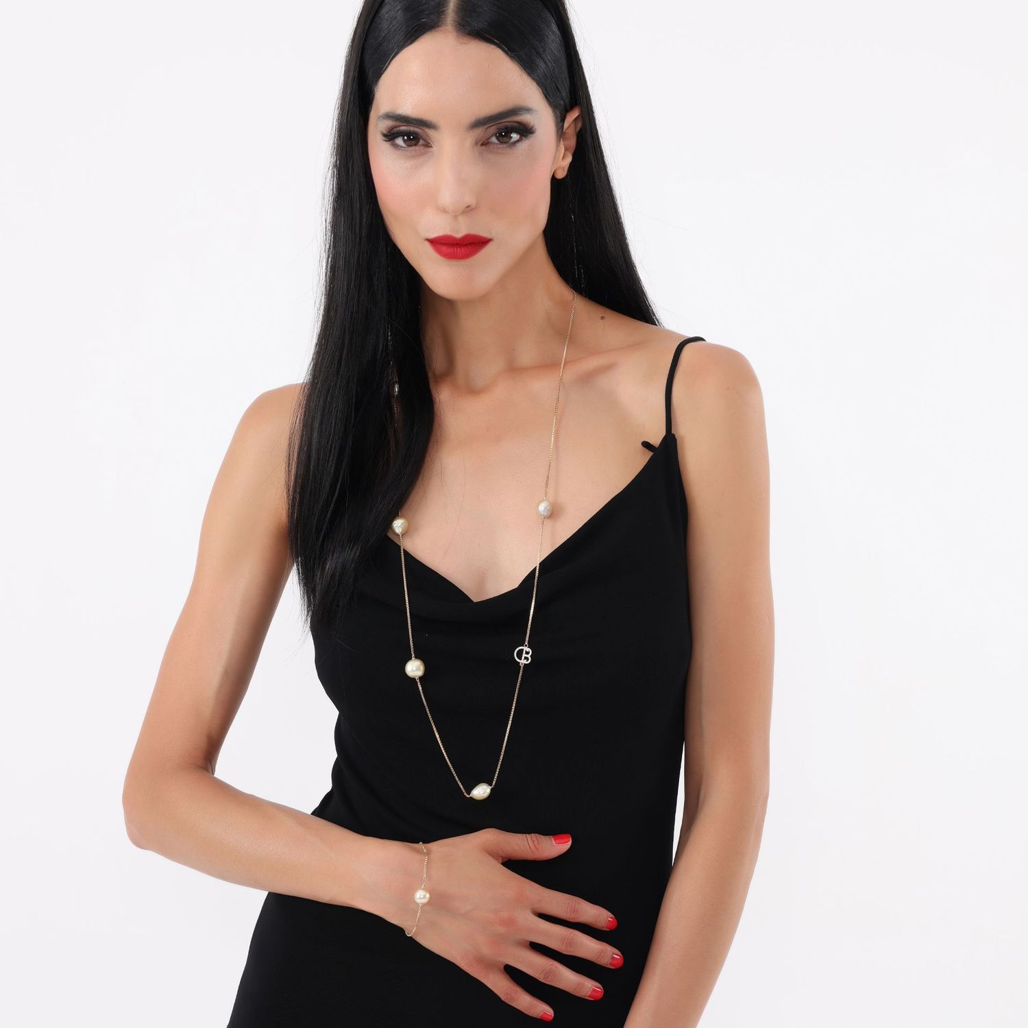 Luxus Pur - Diamanten besetze Kette mit Südseeperlen