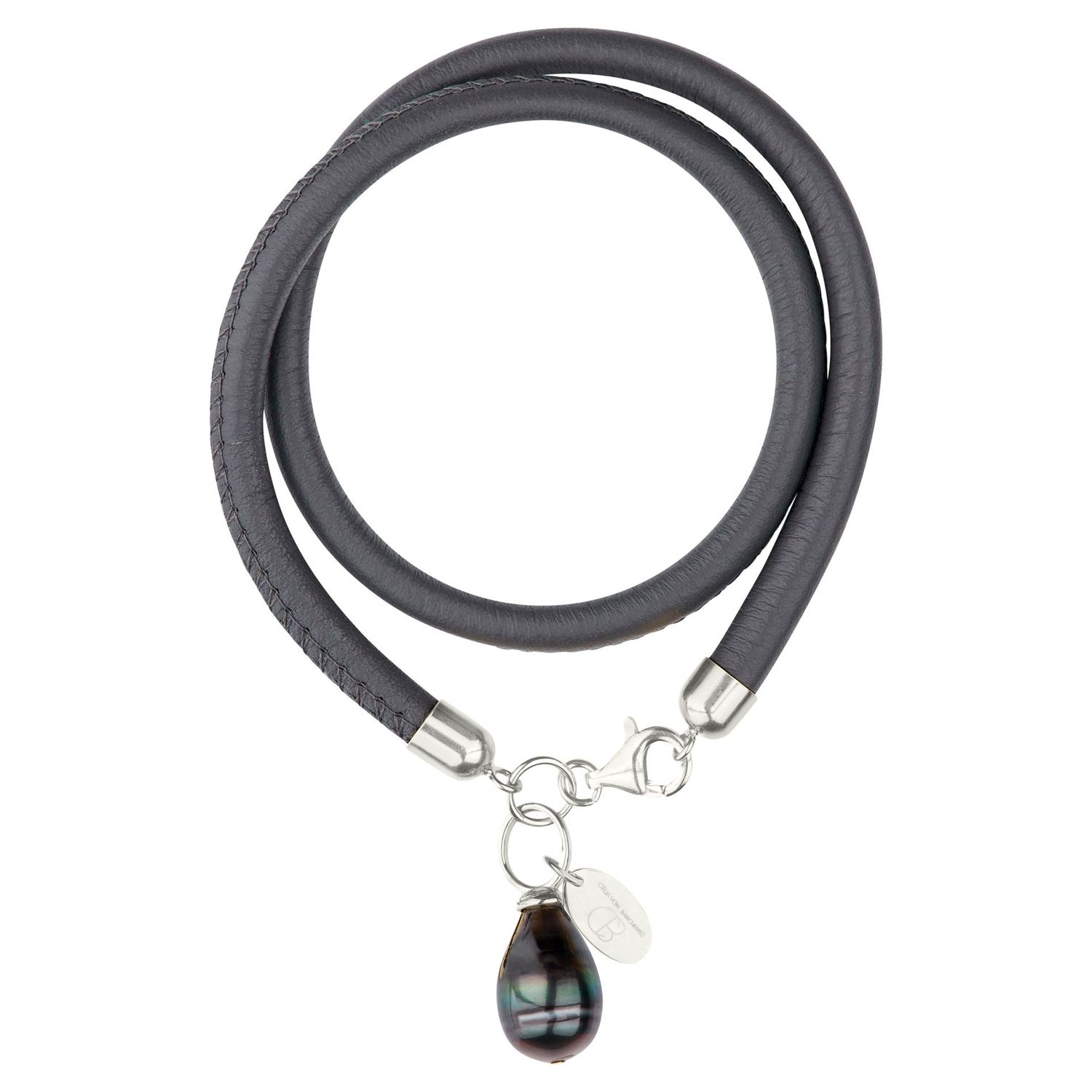 Nappa Nova - das Lederarmband mit Tahiti-Perle/silber
