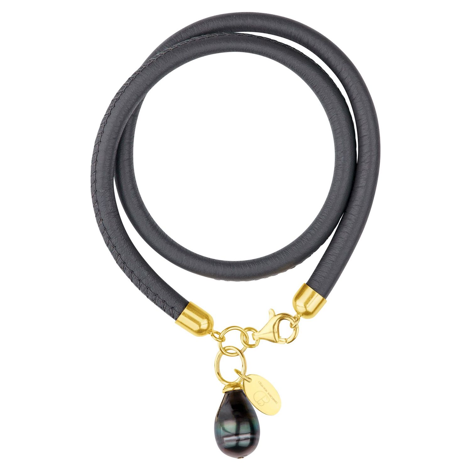 Nappa Nova - das Lederarmband mit Tahiti-Perle/gold