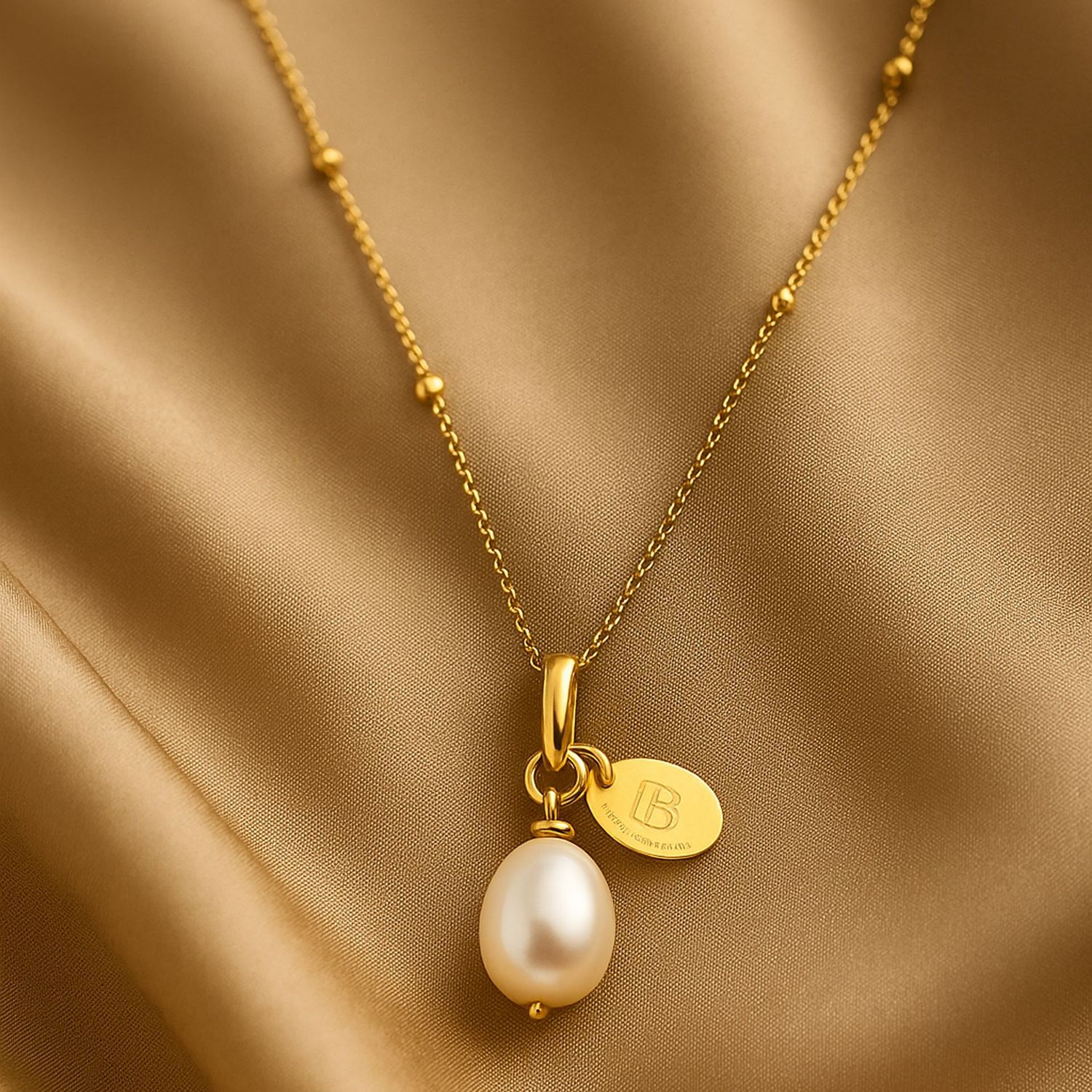 Edle Kette mit Traumperle als Anhänger Edle Kette mit Traumperle als Anhänger