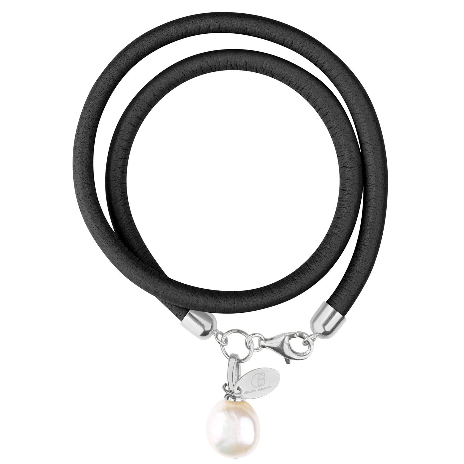 Nappa Nova - das Lederarmband mit Süßwasserzucht-Perle/Silber