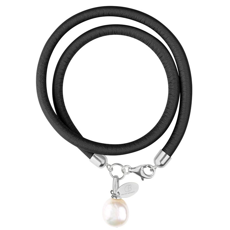 Nappa Nova - das Lederarmband mit Süßwasserzucht-Perle/Silber