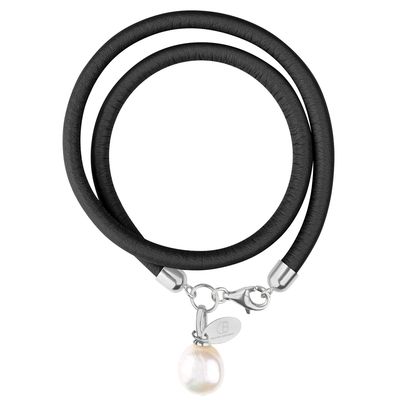 Nappa Nova - das Lederarmband mit Süßwasserzucht-Perle/Silber