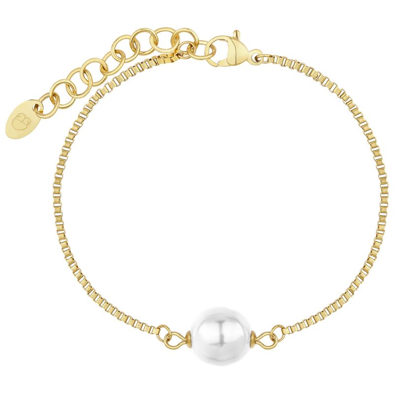 AURA - Armband mit edler Süßwasserperle – 18 Karat vergoldet
