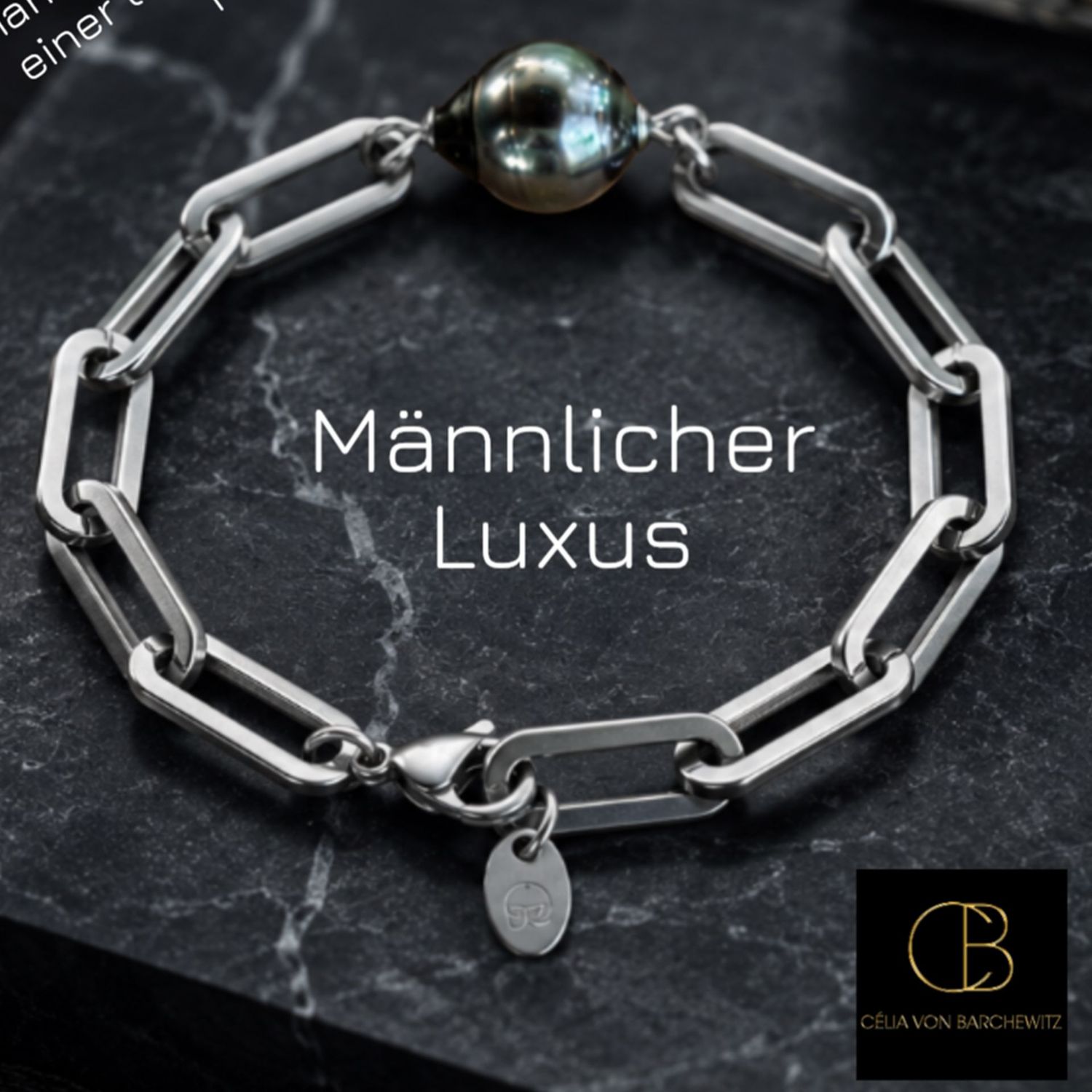 Exklusives Herren-Armband mit Tahitiperle & Edelstahl – Maskuliner Luxus von Célia von Barchewitz Exklusives Herren-Armband mit Tahitiperle & Edelstahl – Maskuliner Luxus von Célia von Barchewitz