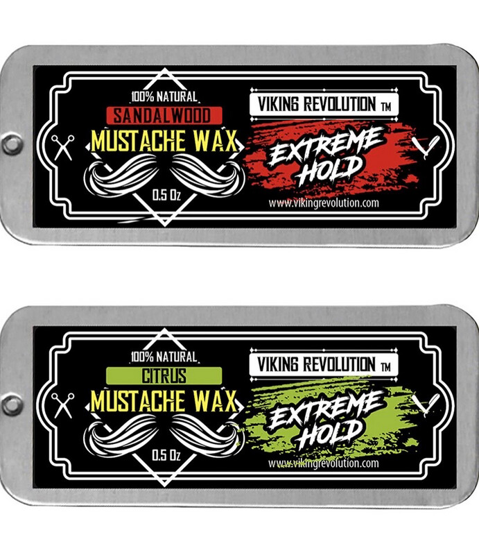 Viking Revolution Wax 2 Pack - Extreme Hold Beard Wax &amp; Moustache Wax For Men