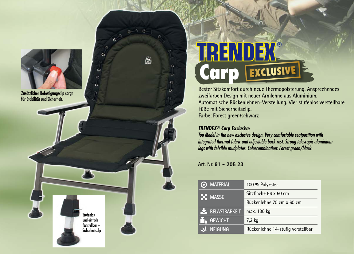 Karpfenstuhl Campingstuhl Trendex Carp exclusive Stuhl Angelstuhl Fishing  Behr