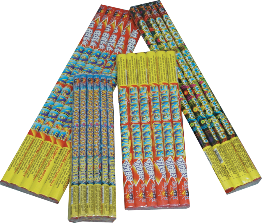 Roman Candle 10 Shots (4 pack)