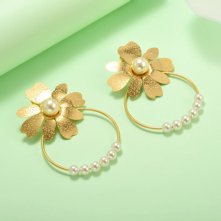 Aretes Flower Pearl