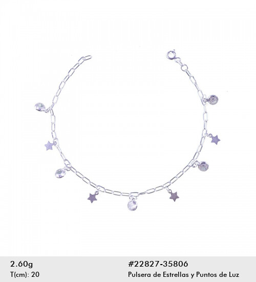 Pulsera de estrellas y cristales