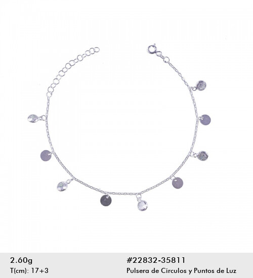 Pulsera de cìrculos y puntos de luz