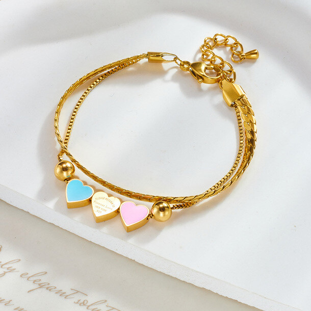 Pulsera demarca internacional triple dije