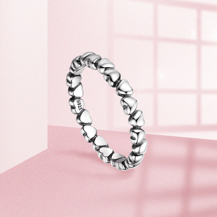 Anillo corazones - Plata 925