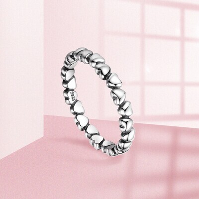 Anillo corazones - Plata 925