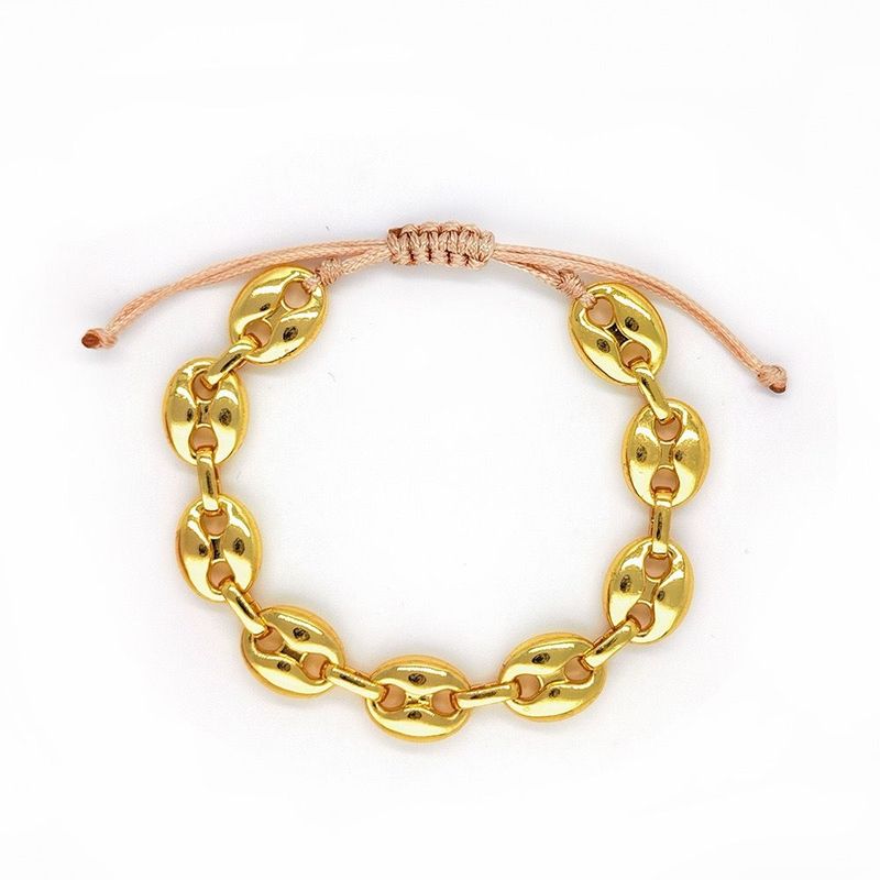 Pulsera ajustable B - Baño rodio 18K