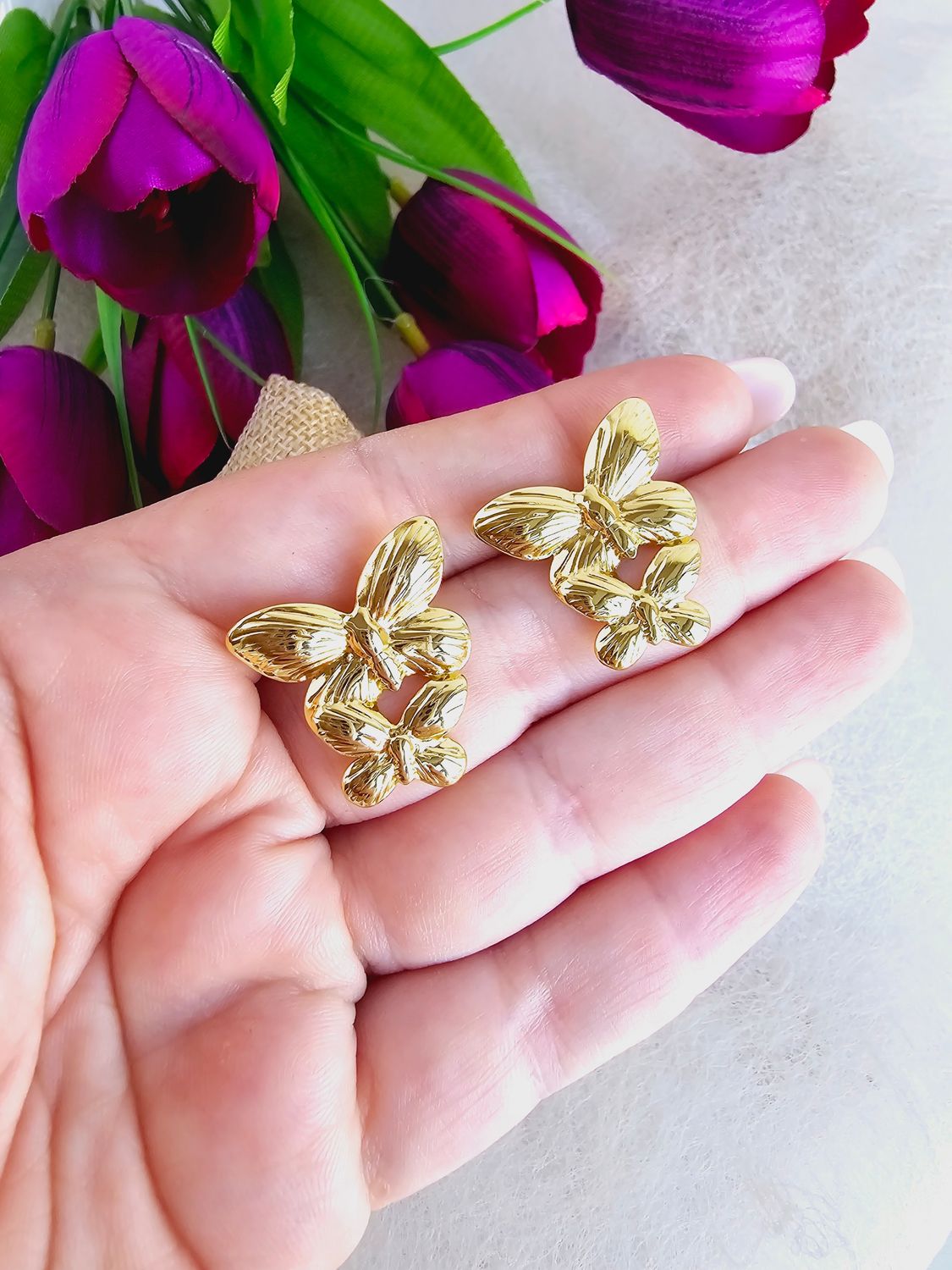 Aretes mariposa