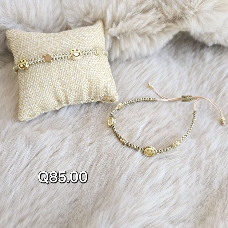 Pulsera caritas felices y flores