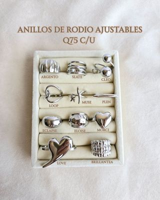 Anillos de Rodio ajustable
