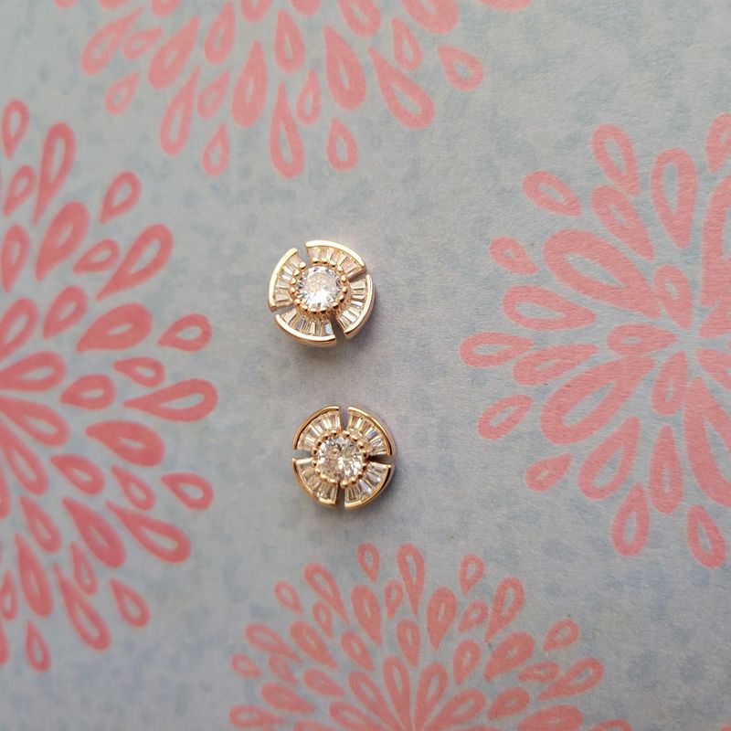 Flor con cristal rosegold
