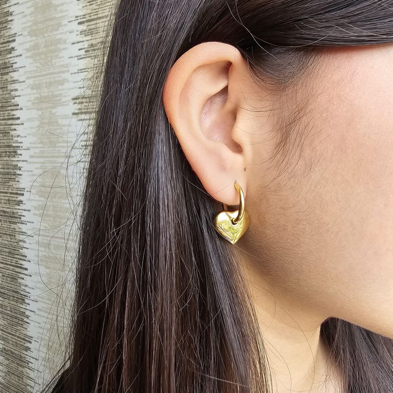 Argollas Doradas con Corazón