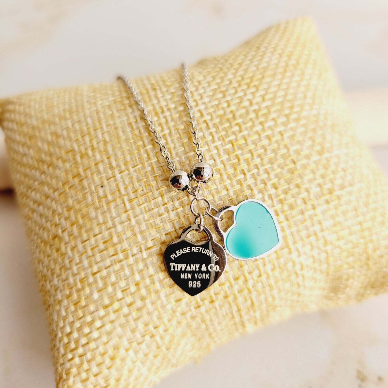 Pulsera Marca Internacional corazon celeste