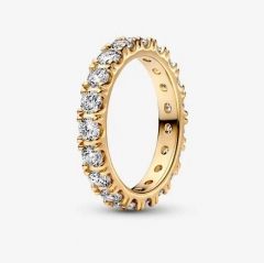 Anillo dorado Cristina plata 925