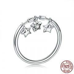Anillo estrellas colgantes