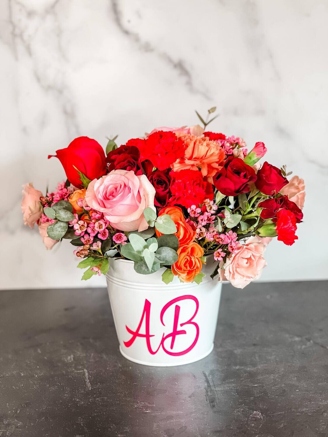 Initials White Arrangement