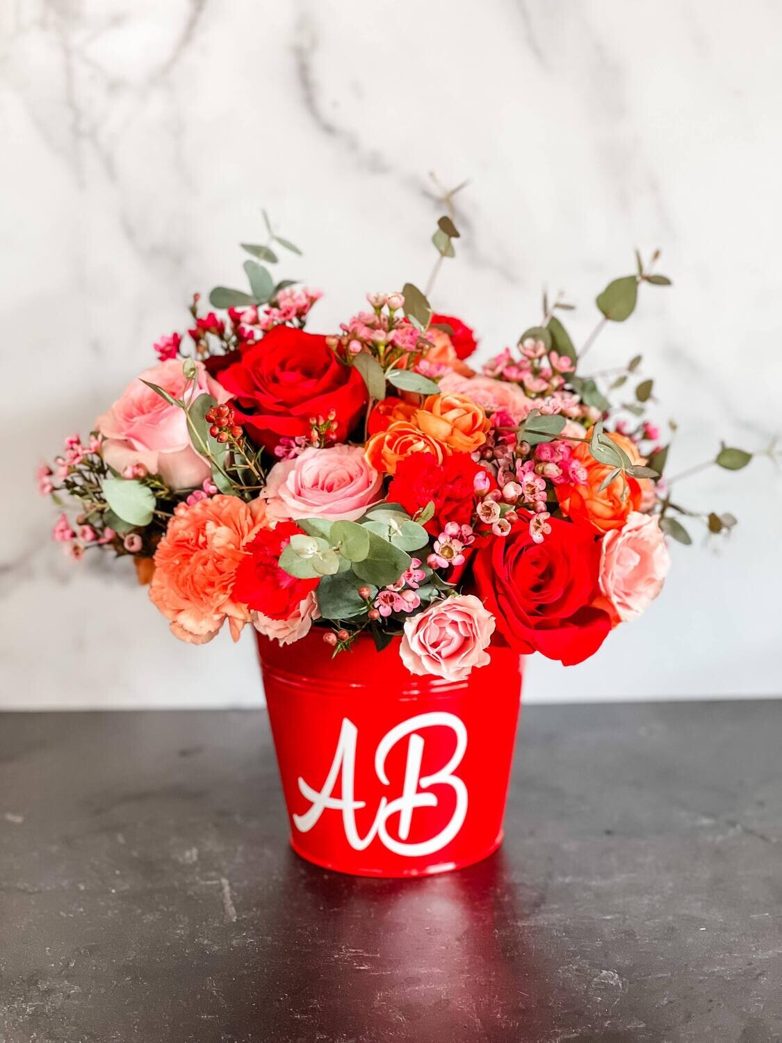 Initials Red Arrangement