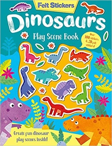 Felt Stickers Dinosaurs Play Scene Book